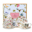 Набор чашек с блюдцами фарфоровые "Птички" 8 пр. 270 мл/6,5 см (178-43056, код 261017) (178-43056) 