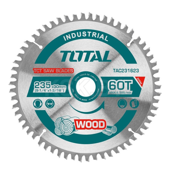 Диск пильный по дереву 235x60Tх30 мм TOTAL TAC231623 (TAC231623) 