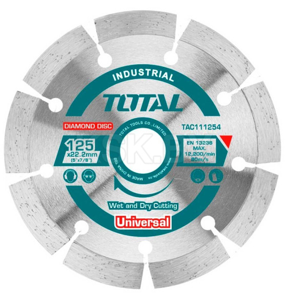 Диск алмазный 125x7,5x22,2 мм TOTAL TAC111254 (TAC111254) 