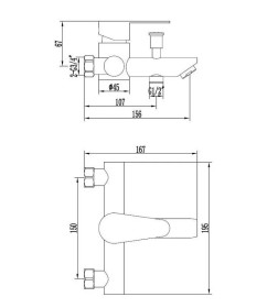 Смеситель Esko Orlando  для ванны, OL 54