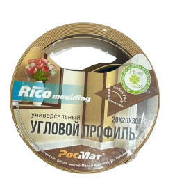 Уголок ПВХ универсальный RicoMoulding Дуб янтарный 20х20х3000мм