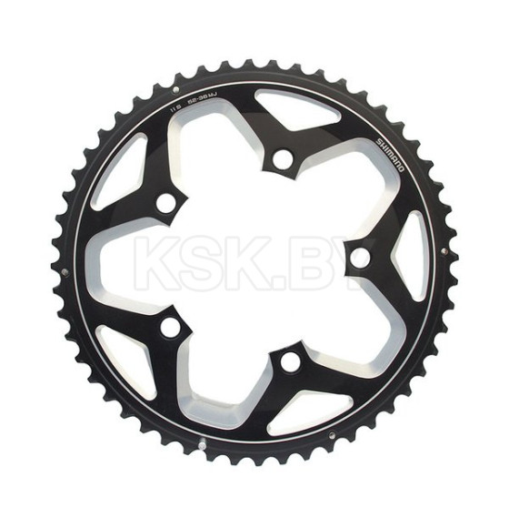 Звезда передняя Shimano, для FC-RS500, 52T-MJ, черная, для 52-36T (8338) 