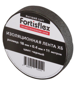 Изолента ХБ 18х0.4х11 черная Fortisflex