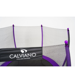 Батут Calviano 312 см (10ft) пружинный с внешней защитной сеткой и лестницей OUTSIDE master purple