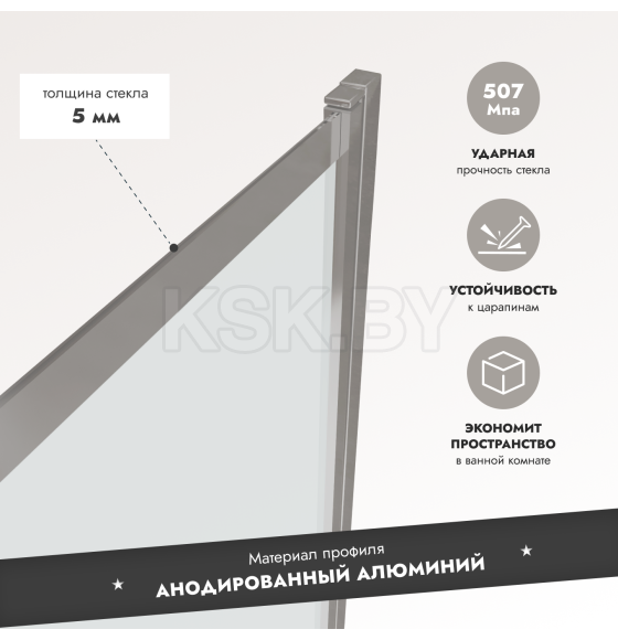 Шторка на ванну Slide Open 1500х900 Benetto BEN_801_SL_C (BEN_801_SL_C) 