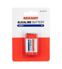 Батарейка "крона" 6LR61 9V Alkaline Rexant