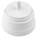 Выключатель 1 клав. тумблер О/У 10А белый, Ретро, BYLECTRICA (А1 10-2203) 