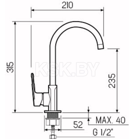 Смеситель для кухни РМС SL134-017F (SL134-017F) 