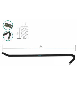 Лом-гвоздодер 1200 мм TOTAL THT431482