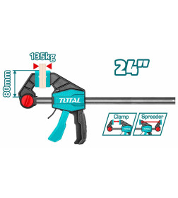 Струбцина пистолетная 80х600 мм TOTAL THT1346802