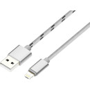 Кабель USB 2.0-microUSB+Lightning, 1,0м, 2.1А, Partner (PR034116) 