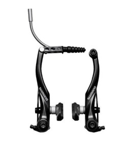 Тормоз Shimano v-br Alivio, T4000, передний, колодки S65T, черный