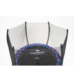 Батут Calviano 252 см (8ft) пружинный с внешней защитной сеткой и лестницей OUTSIDE master smile