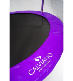 Батут Calviano 252 см (8ft) пружинный с внешней защитной сеткой и лестницей  OUTSIDE master purple
