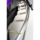 Батут Calviano 252 см (8ft) пружинный с внешней защитной сеткой и лестницей  OUTSIDE master purple