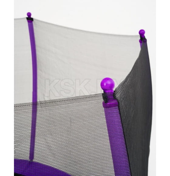 Батут Calviano 252 см (8ft) пружинный с внешней защитной сеткой и лестницей  OUTSIDE master purple