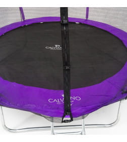Батут Calviano 252 см (8ft) пружинный с внешней защитной сеткой и лестницей  OUTSIDE master purple
