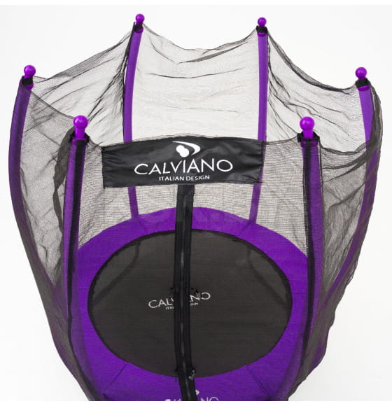 Батут Calviano 140 см (4,5ft) пружинный с  внешней защитной сеткой без лестницы OUTSIDE master purple