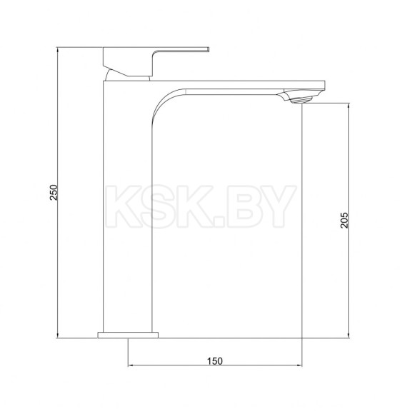 Смеситель для умывальника Gross Aqua Edge 6125880С (6125880С) 