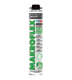 Пена PROF монтажная  Makroflex WhiteTeq Pro, (выход до 45 л) 750 мл