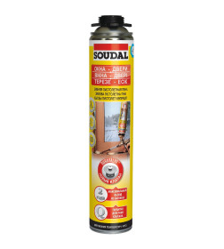 Пена PROF монтажная Soudal Gun Yellow Winter, (выход до 50 л) 750 мл