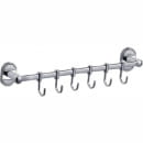 Вешалка в ванную комнату на 6 крючков металлическая,цвет хром.арт.Ledeme.арт.L1915-6    (L1915-6) 