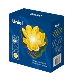 Светильник на солнечных батареях USL-S-827-PT060 YELLOW WATERLILY IP44 Uniel