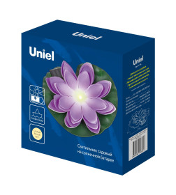 Светильник на солнечных батареях USL-S-828-PT060 PURPLE WATERLILY IP44 Uniel