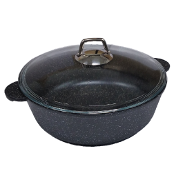 Жаровня Виктория Гранит со стекл. крышкой АЛА 260 (G1026G)