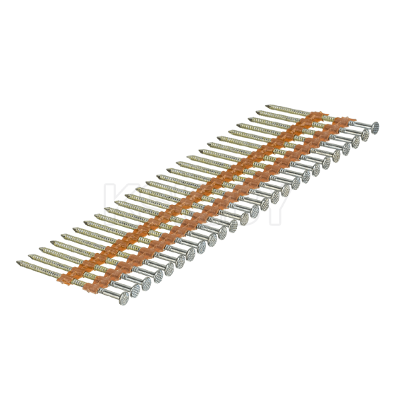 Гвозди для пнев. нейлера (оцинк.), длина - 65 мм, диам. - 2,9 мм, 2000 шт. Denzel (57685) 