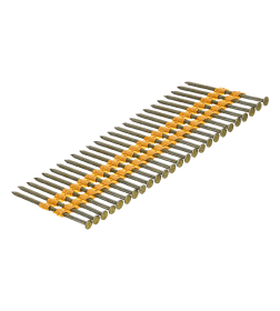 Гвозди для пнев. нейлера (крашен.), длина - 75 мм, диам. - 3,05 мм, 2000 шт. Denzel
