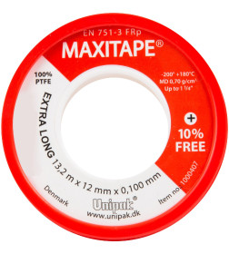 Фум лента "MAXITAPE" (13,2м*12мм*0,10мм)