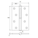 Петля Apecs 100*70-B-Steel-NIS-L (упаковка 2шт.) (13694) 