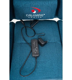 Вибромассажное кресло Calviano AVANTI ULTIMATO light blue fabric