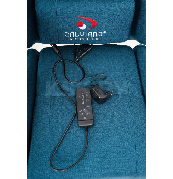 Вибромассажное кресло Calviano AVANTI ULTIMATO light blue fabric