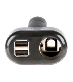 Переходник прикуривателя 2USB+1 12В 510/1 Alca