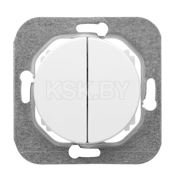 Выключатель 2 клав. (cкрытый, 10А) белый, Прованс, Bylectrica (С5 10-3302) 