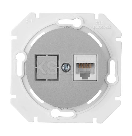 Розетка компьютерная с/у серебро Прованс Bylectrica РК18-6311 (РК18-6311 серебро) 