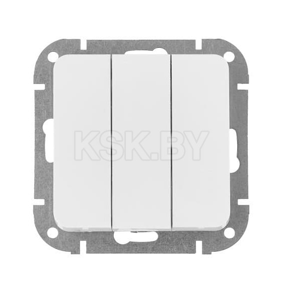 Выключатель 3 клав. (cкрытый, 10А) белый, Astrum, Bylectrica (С05 10-3505) 