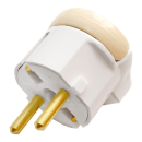 Вилка штепсельная с откидывающимся кольцом с з/к белый Bylectrica В16-363 (В16-363) 