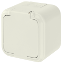Розетка 1-я с з/к о/у брызгозащищенная IP54 бежевый Пралеска Аква Bylectrica РА16-297 (РА16-297 бежевый) 