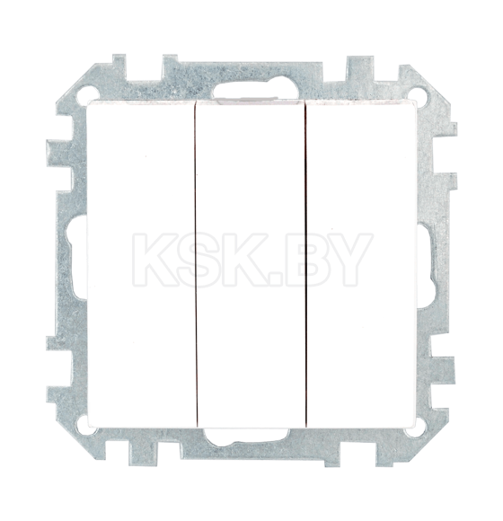 Выключатель 3-кл. с/у 10А (безвинтовые зажимамы) белый Стиль Bylectrica С05 10-529 (С05 10-549) 
