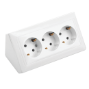 Розетка 3-я угловая с з/к о/у белый Стиль Bylectrica РА16-792 (РА16-792) 