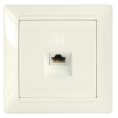 Розетка компьютерная 1-я с/у (с рамкой) бежевый Стиль Bylectrica РК18-006 (РК18-006 бежевый) 