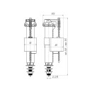 Арматура нижняя 3/8 пластик (WC5530)  (WC5030) 