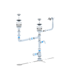 Сифон Ани Грот 3 1/2"*40 дв р/ур.смещ. с перел. и  отв.с/м   A7700S