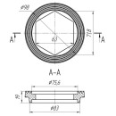 Прокладка бачка унитаза  шестигранная (М840) (М840) 