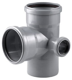 Крестовина канализационная РосТурПласт внутренняя двухплоскостная ПП 110/110/87°/50 правая