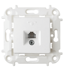 Розетка 1-я телефонная с/у белый Мастер Bylectrica ТР4-6001