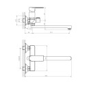 Смеситель Haiba для ванны излив длинный, арт. HB22505 (HB22505) 